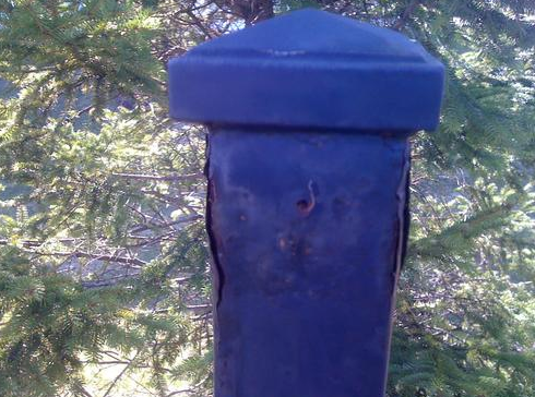 Example of a Competitor's Steel Fence Post After only 2 Years - This is What Poor Finish Practices End Up Getting You