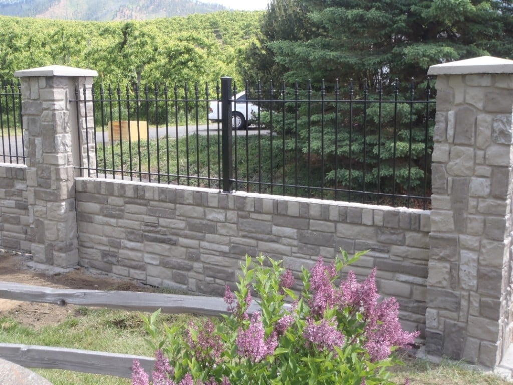 Combining Iron/ Aluminum Fence With Brick, Stone Or Wood Pillars And Walls  – Iron Fence Shop Blog