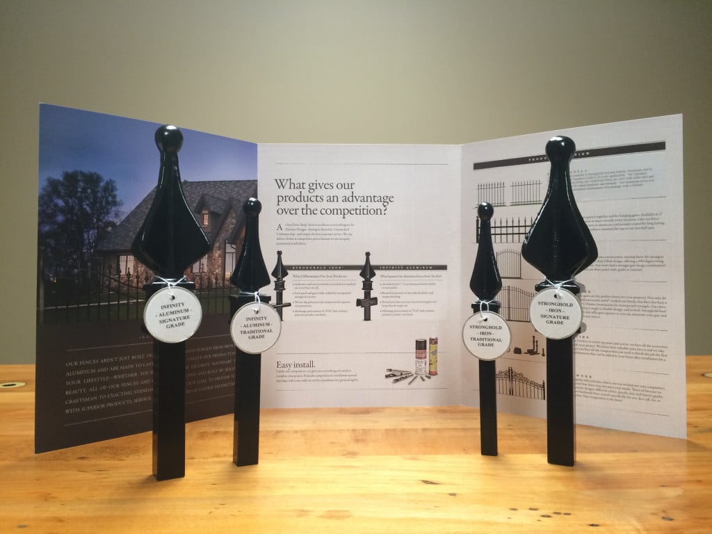 Our Brochure with the Iron and Aluminum Fence Samples