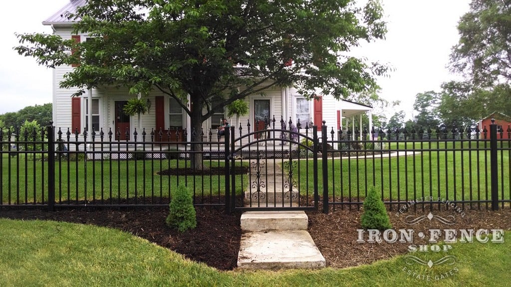 4ft Tall Aluminum Fence with Optional Arched Gate