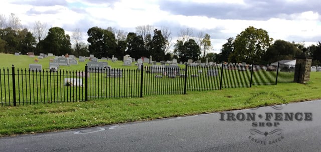 Replacement Wrought Iron Fence Around a Historic Cemetery